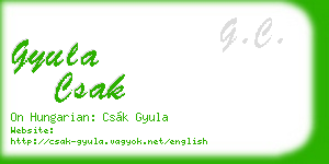 gyula csak business card